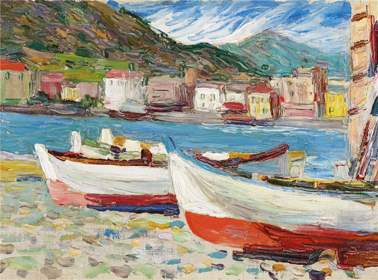 Rapallo Boats 1905 Wassily Kandinsky Abstract Oil Painting